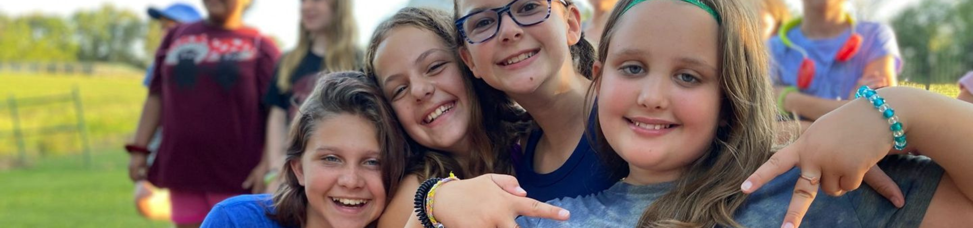 group of young girl scouts laughing 