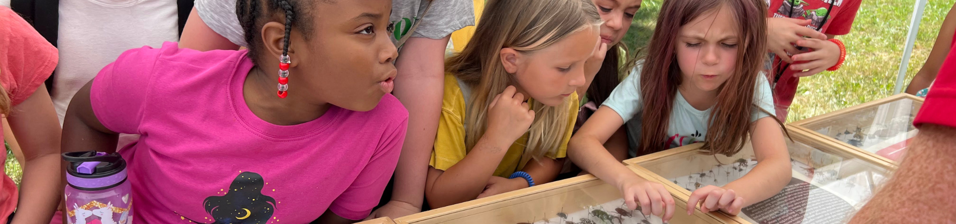  group of girls ask questions about bugs 